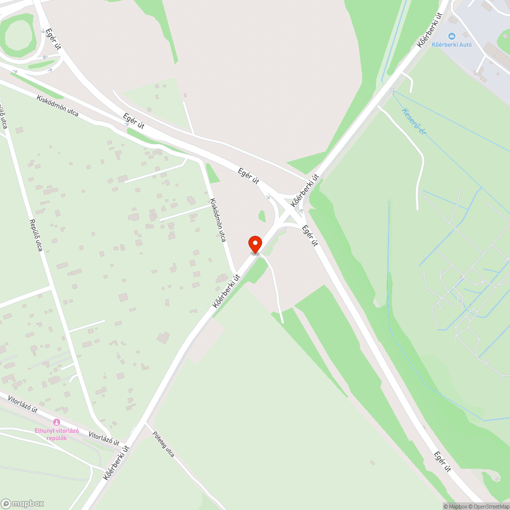 Koszos buszmegálló bejelentés helye