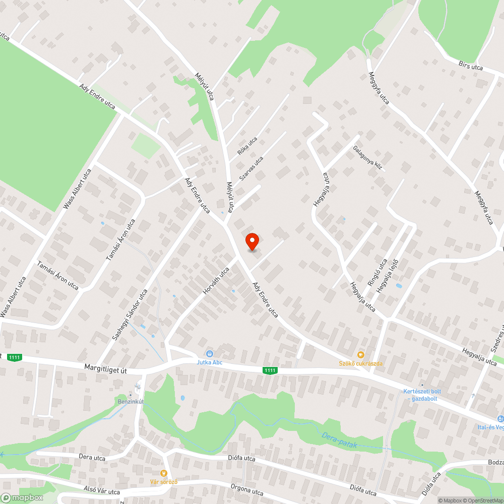 Kátyú bejelentés helye