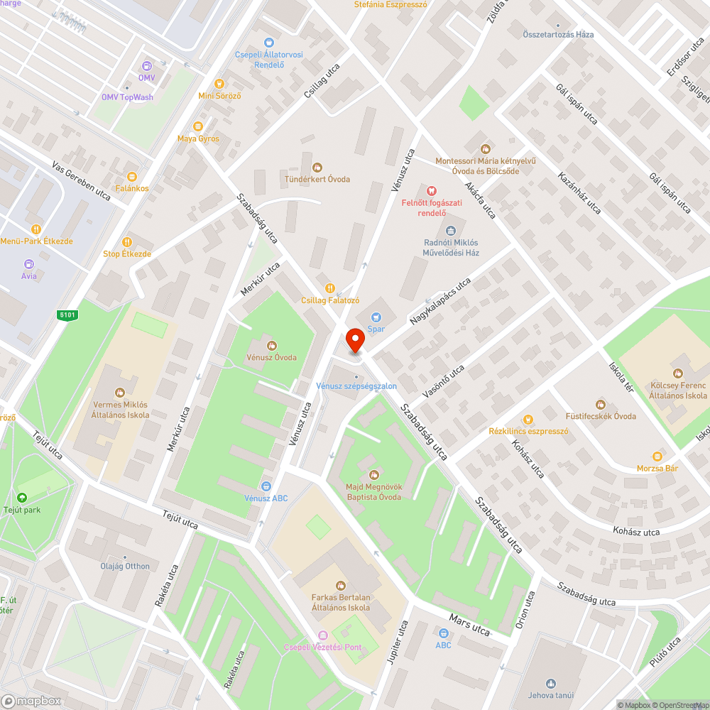 Elhagyott jármű bejelentés helye