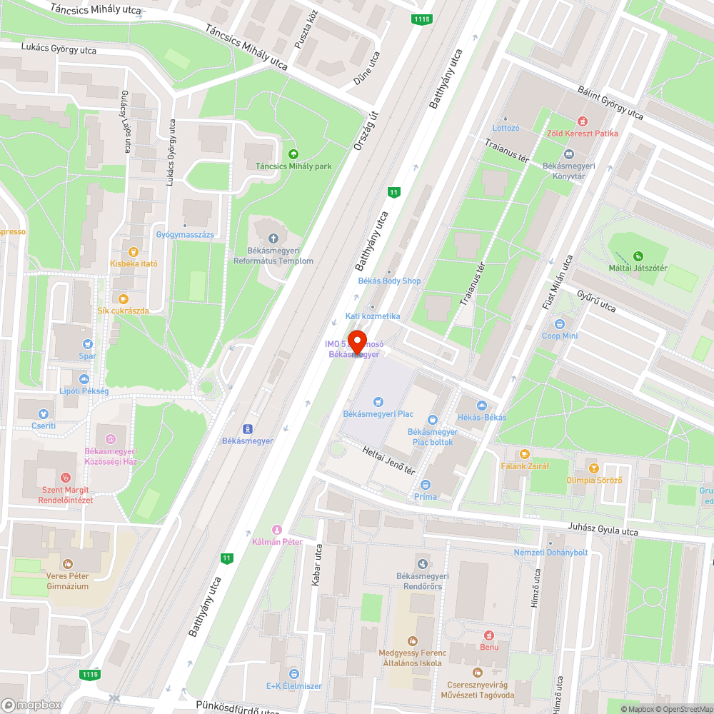 Vélhetően hátrahagyott jármű bejelentés helye