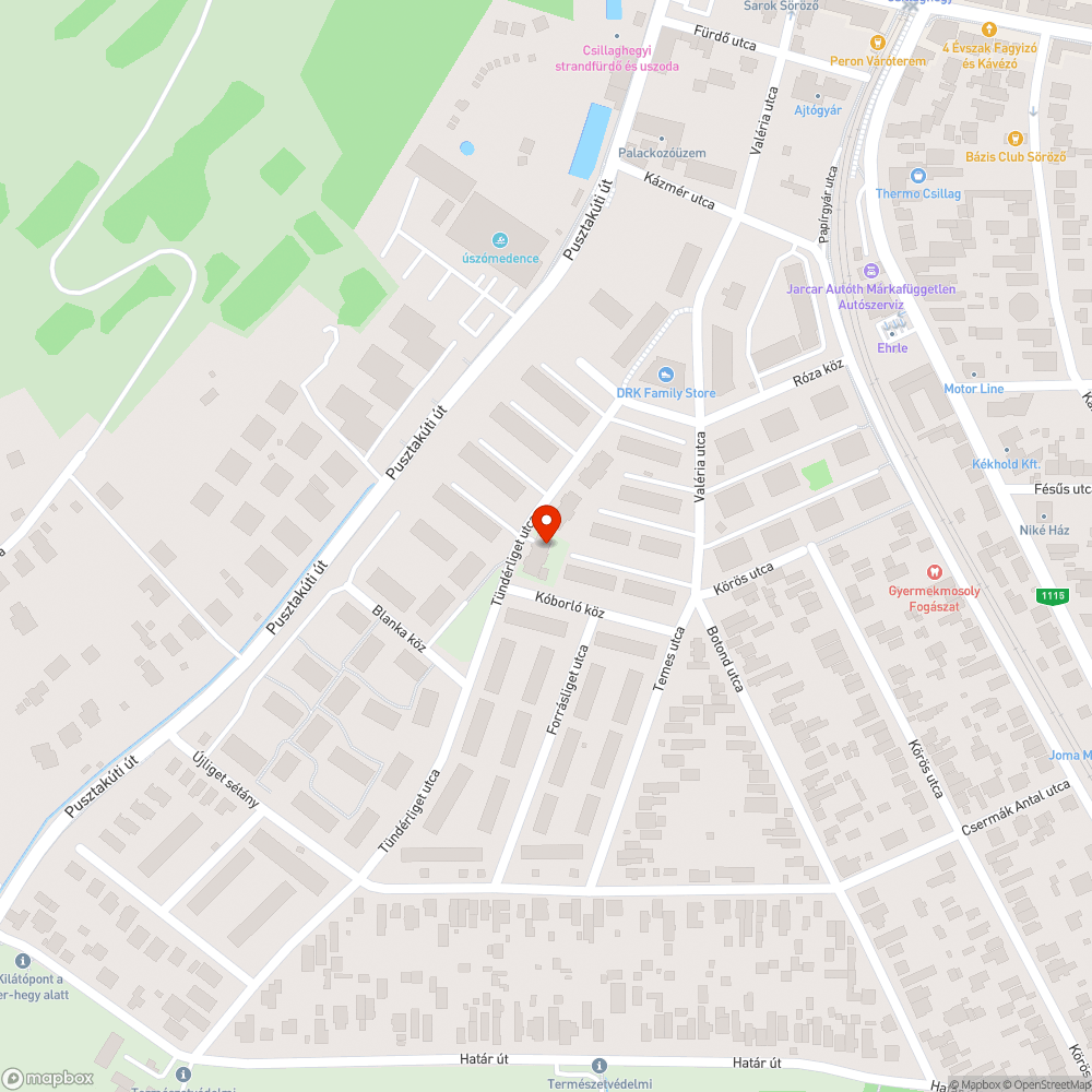 Nagy és mély kátyú Csillaghegyen bejelentés helye