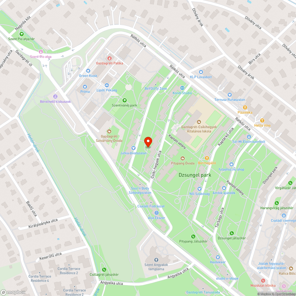 Kiszáradt fa bejelentés helye