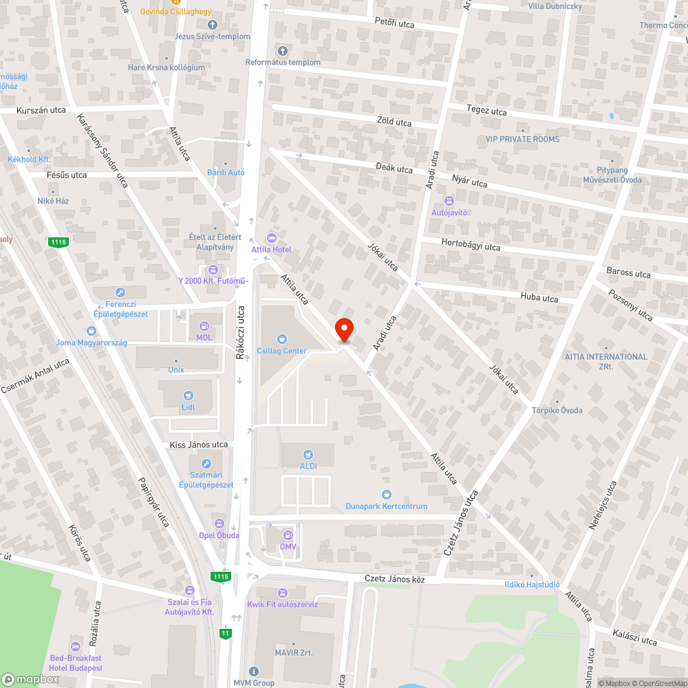 Hatalmas, mély kátyú bejelentés helye