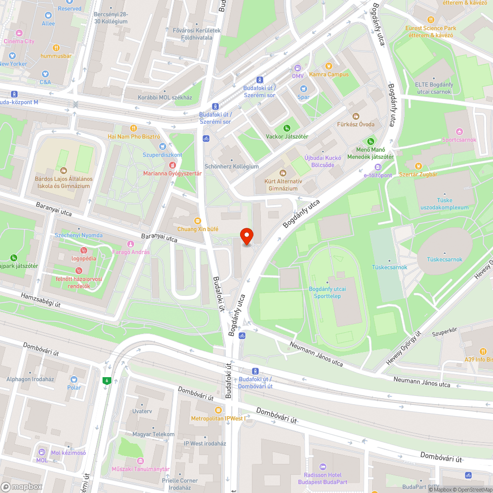 Törött pad bejelentés helye