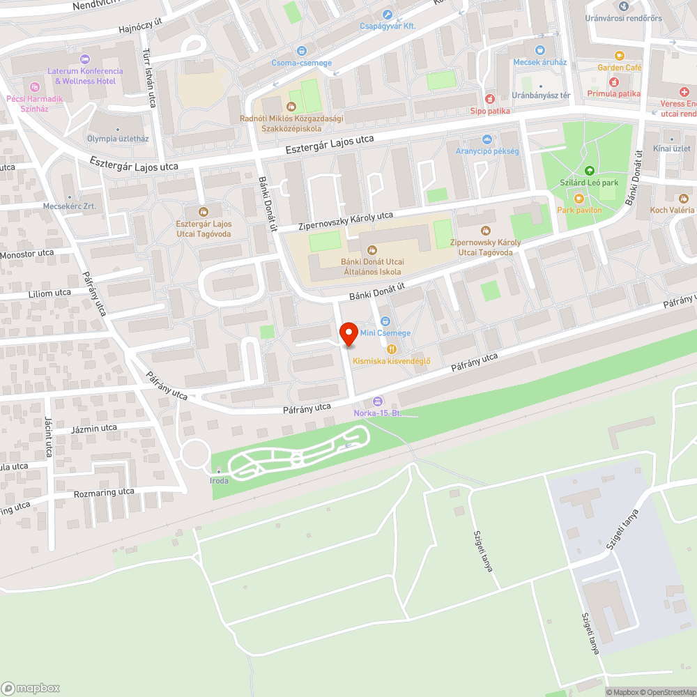 Elhagyott autó bejelentés helye