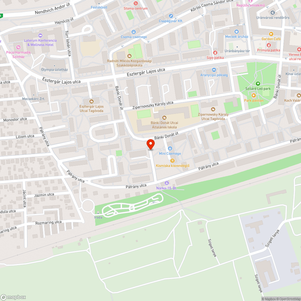 Elhagyott autó bejelentés helye