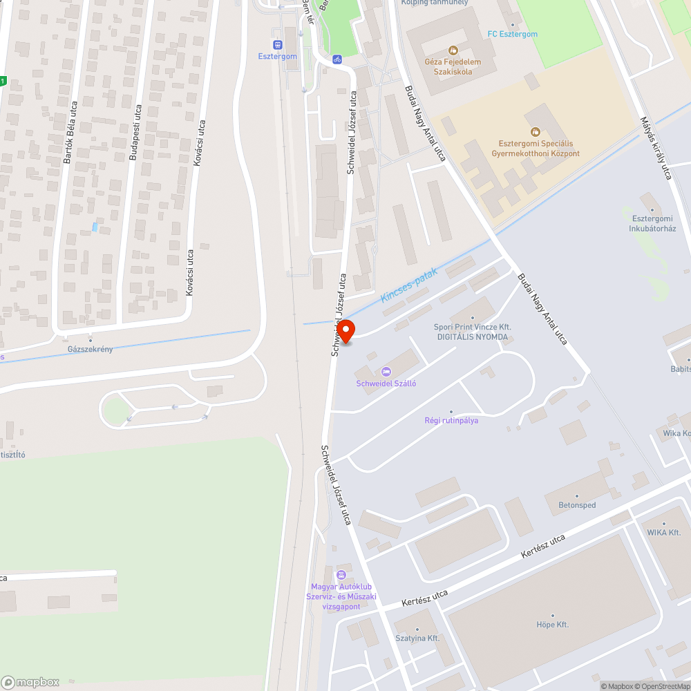 Schweidel József utcai szemét bejelentés helye