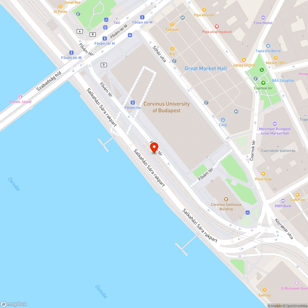 Fővám téri lombkoronasétány bejelentés helye