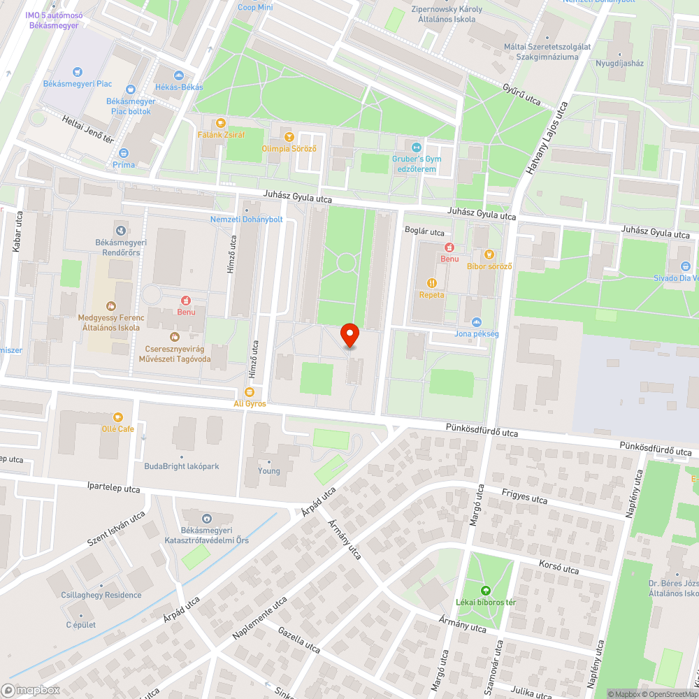 Megdőlt lámpaoszlop 2.0 bejelentés helye