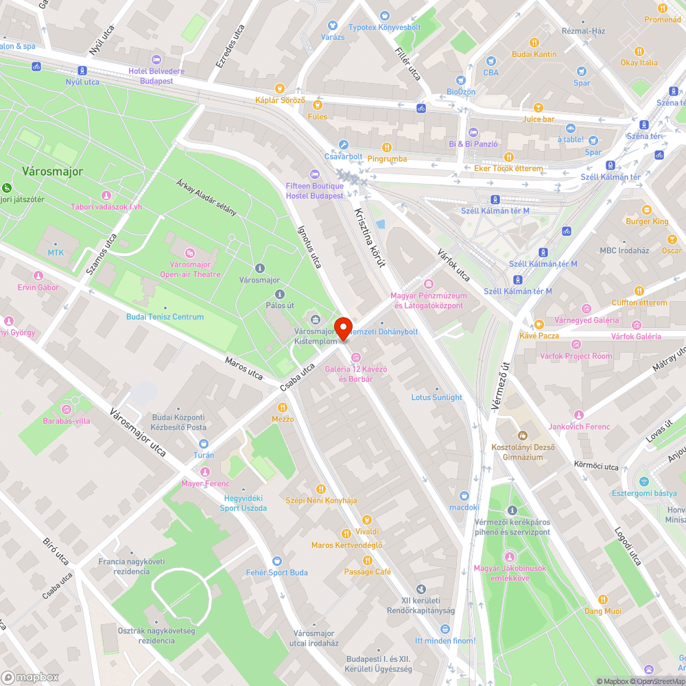 Megdőlt tábla Hajnoczy-Csaba sarok bejelentés helye