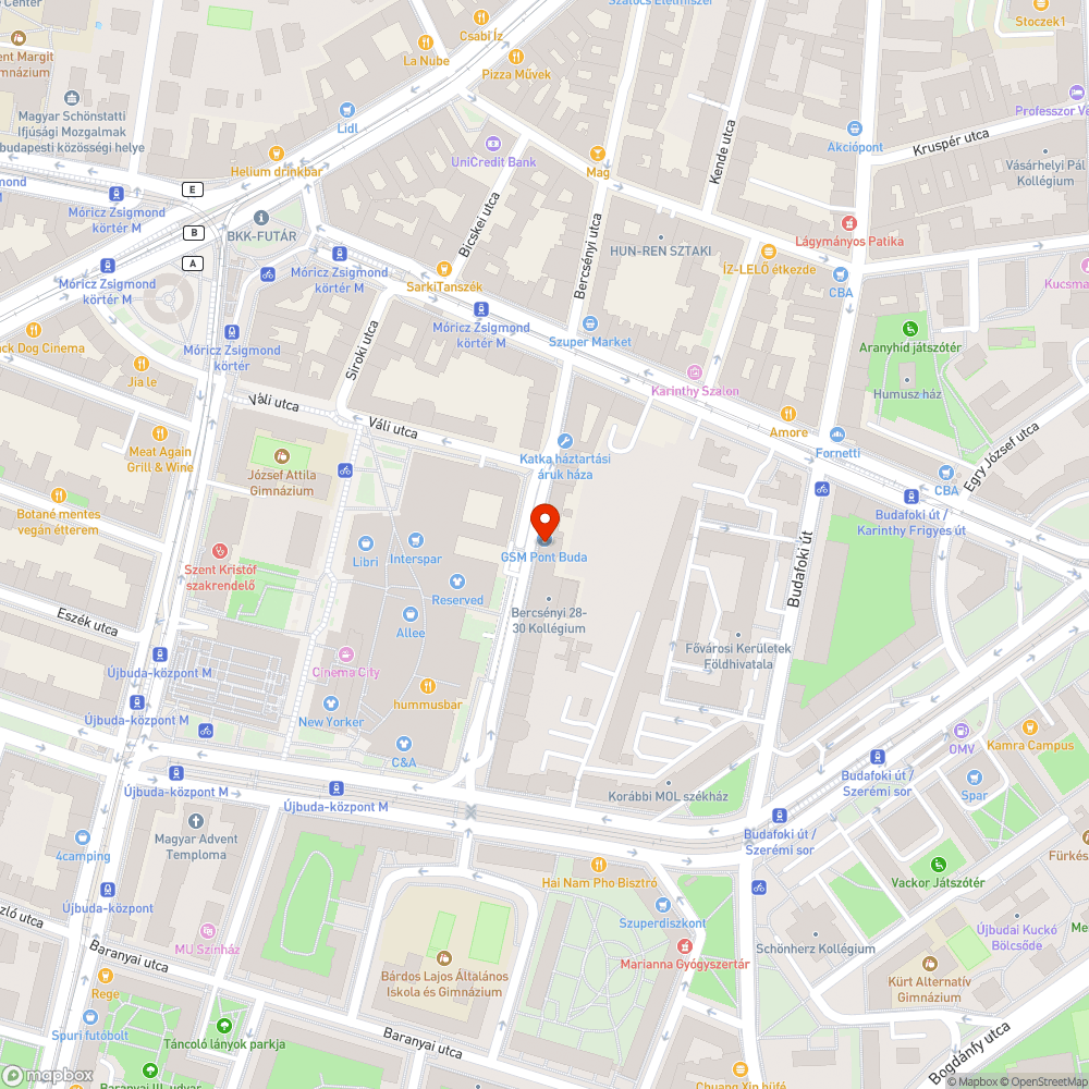 Útburkolat - Bercsényi utca bejelentés helye