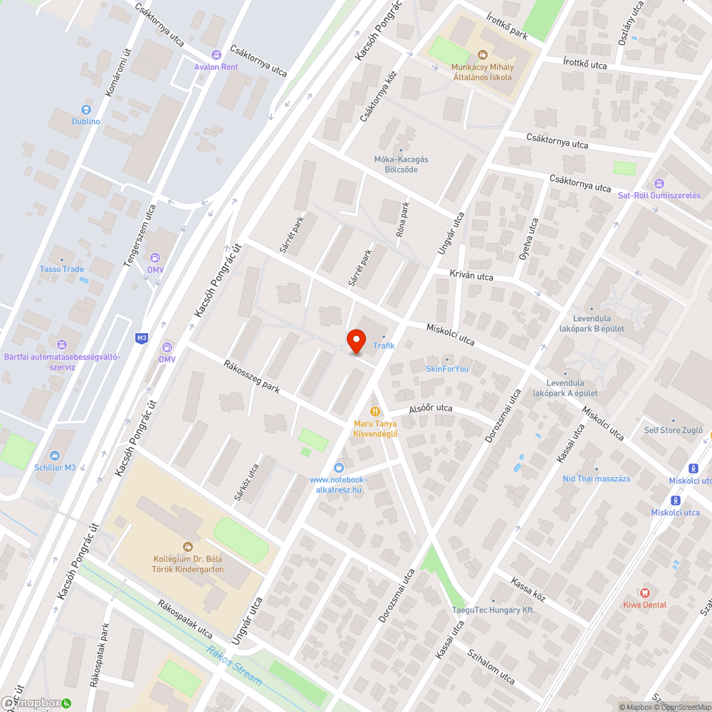 Roncs - Ungvár utca bejelentés helye