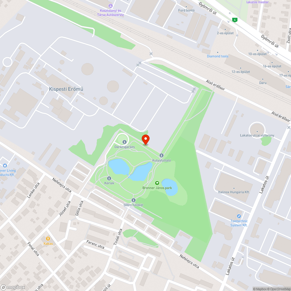 Futókör mellett végig graffiti bejelentés helye