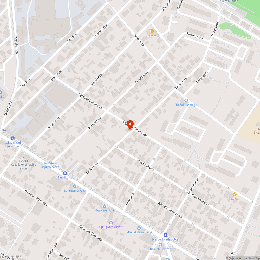 Ház oldalán, járda mellett graffiti bejelentés helye