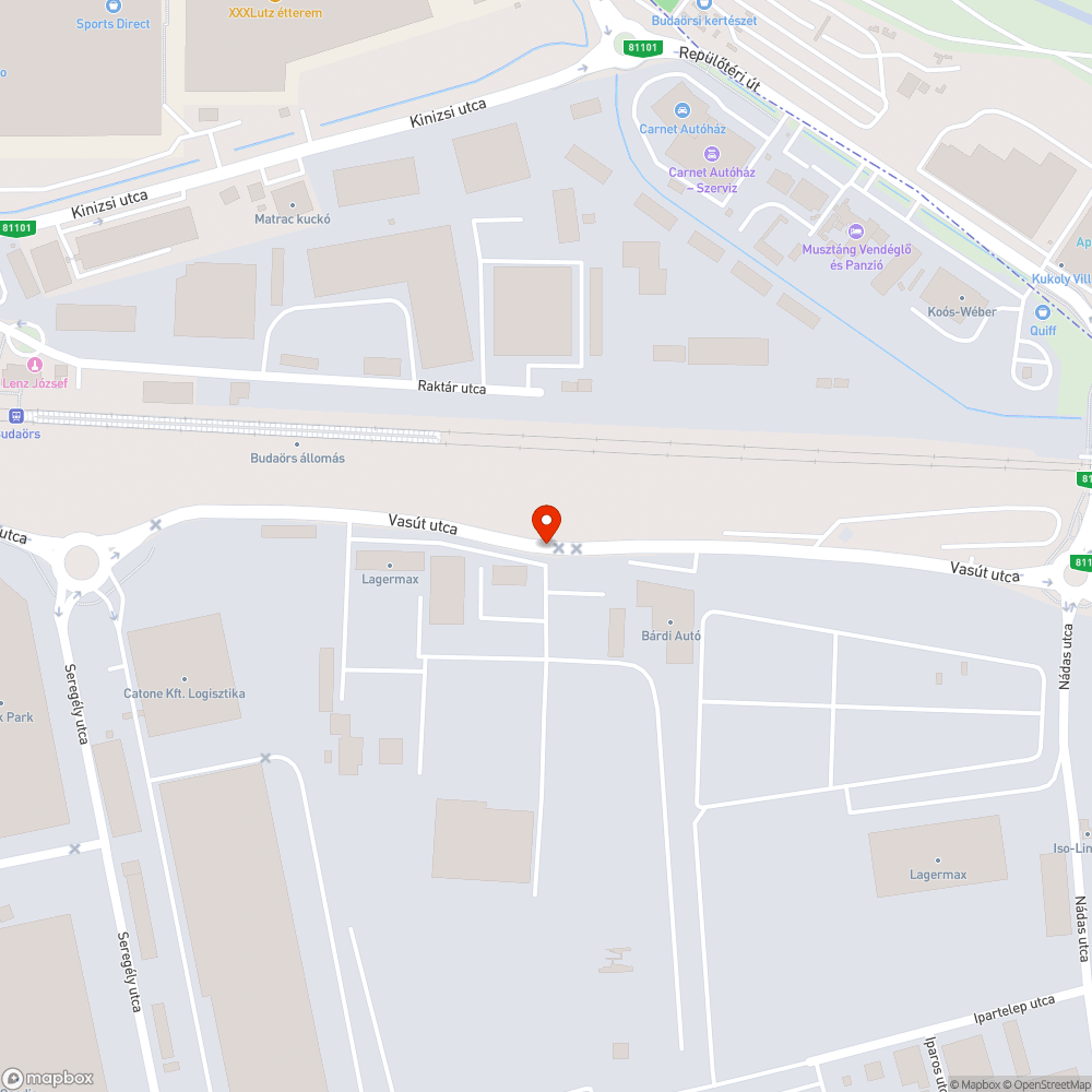 Kátyú bejelentés helye