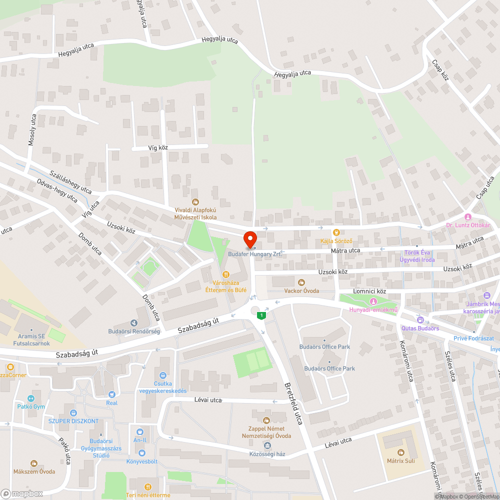 Elhagyott autó bejelentés helye