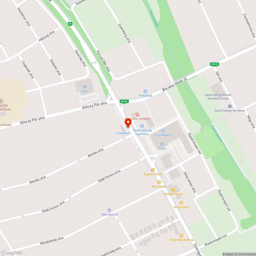 Megsüllyedt úttest bejelentés helye