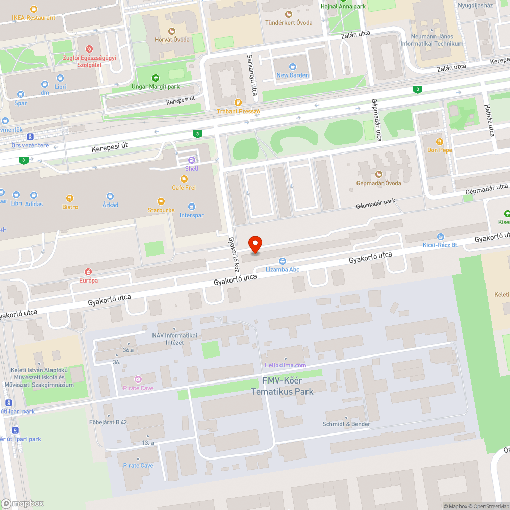 Balesetveszélyes kis cölöpök bejelentés helye