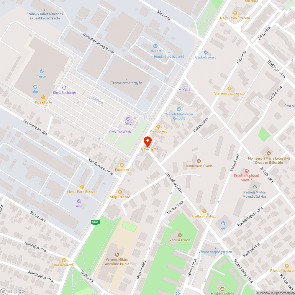 Roncs közterületen bejelentés helye