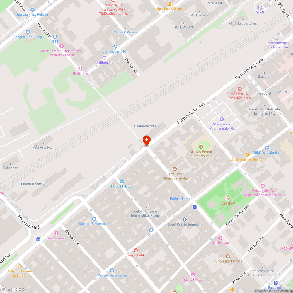 Kerékpáros átkelő bejelentés helye