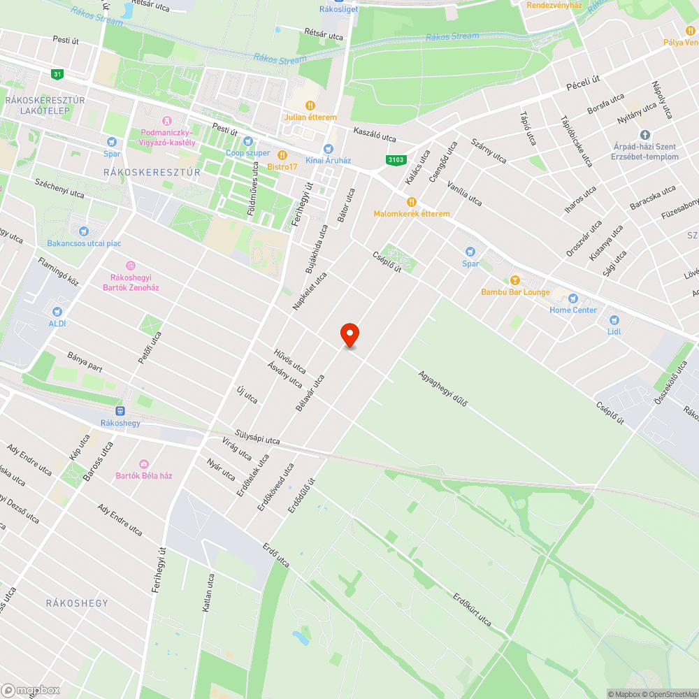 Kiszáradt fák bejelentés helye