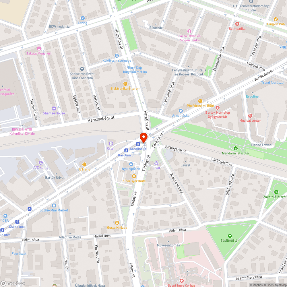 MOL Bubi tábla bejelentés helye