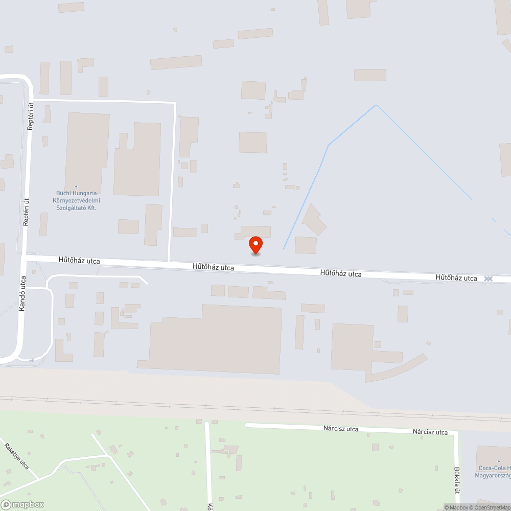 Hűtőházi út kerékpárút hiba bejelentés helye