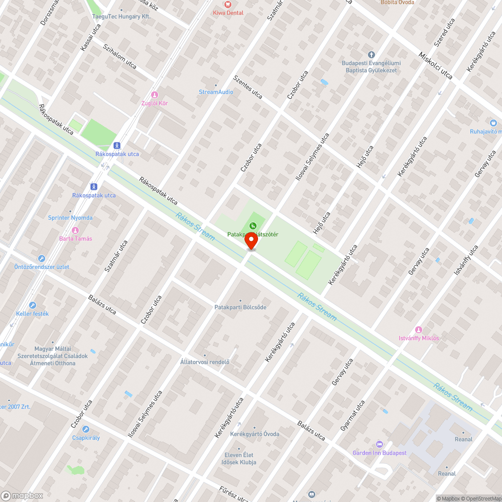 Törött üveg a parkban bejelentés helye