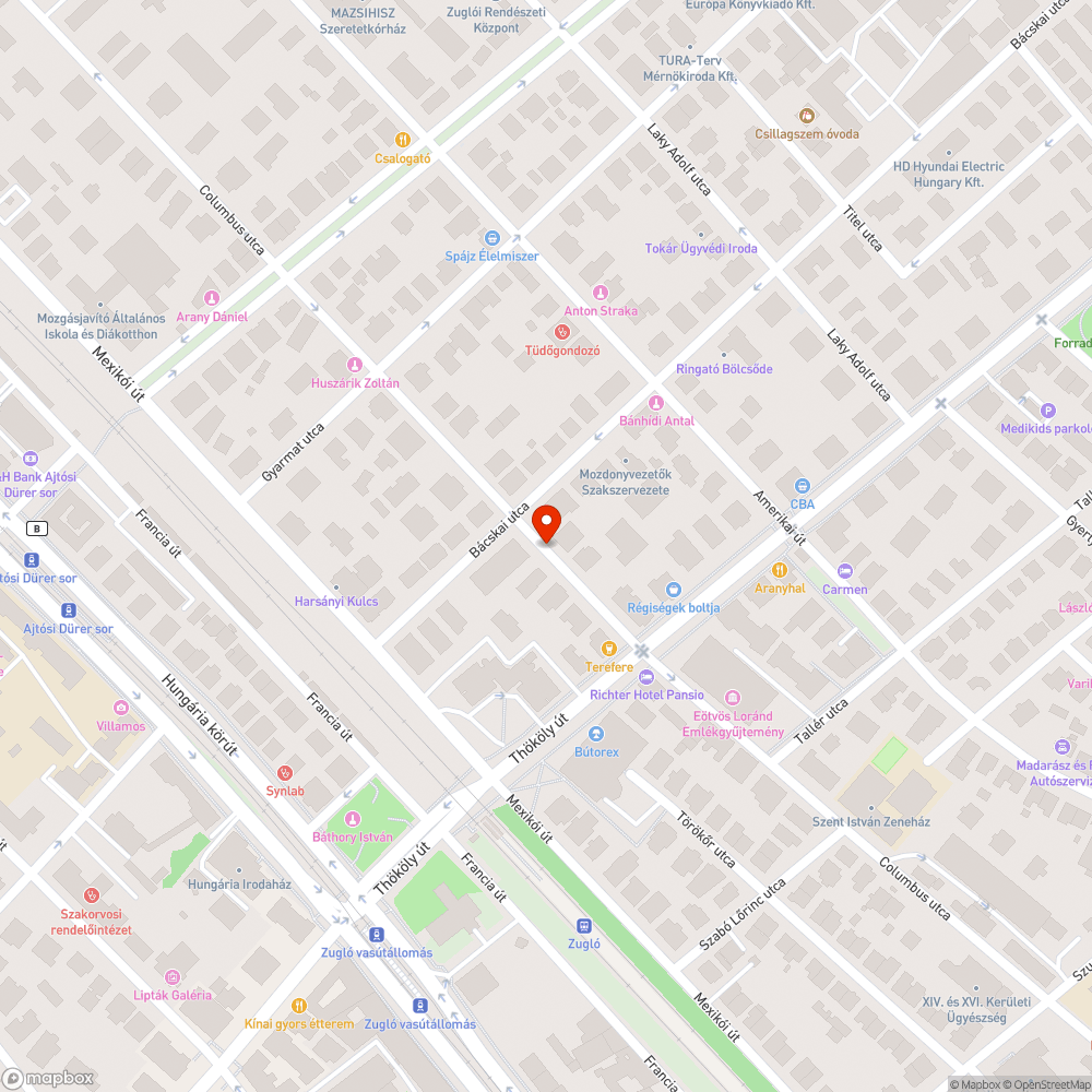 Kátyú bejelentés helye