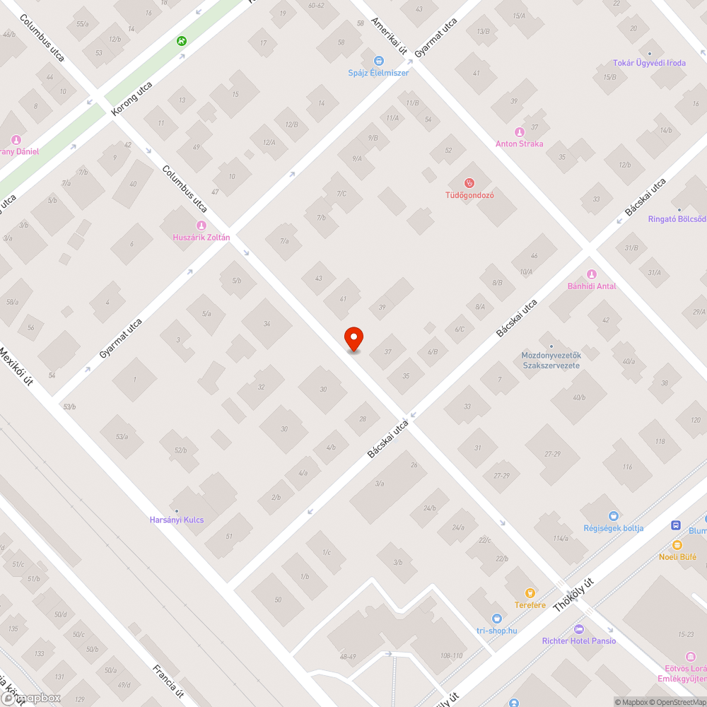 Kátyú bejelentés helye