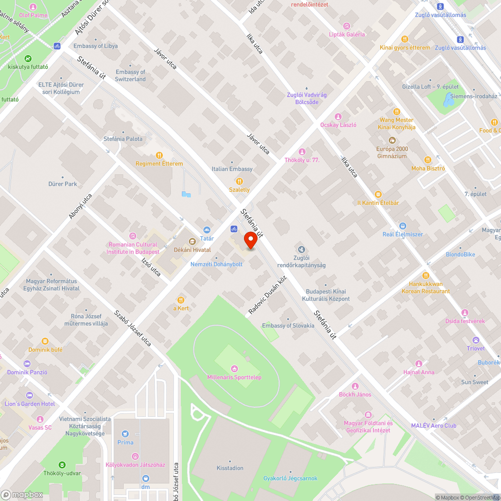 Üres fahely bejelentés helye