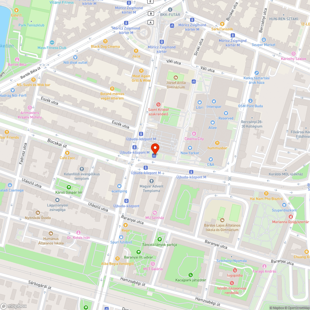 Buszmegállóba letört ágak bejelentés helye