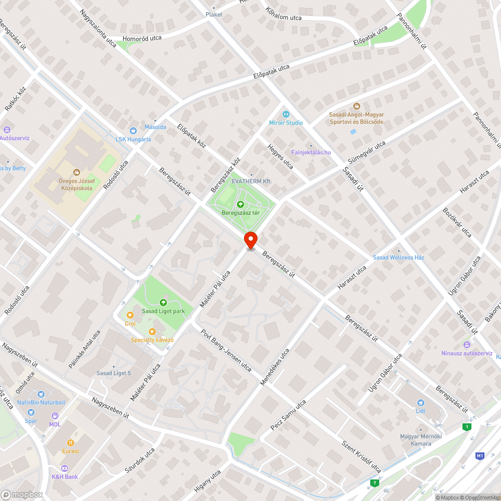 Maléter - Beregszász utcatábla bejelentés helye