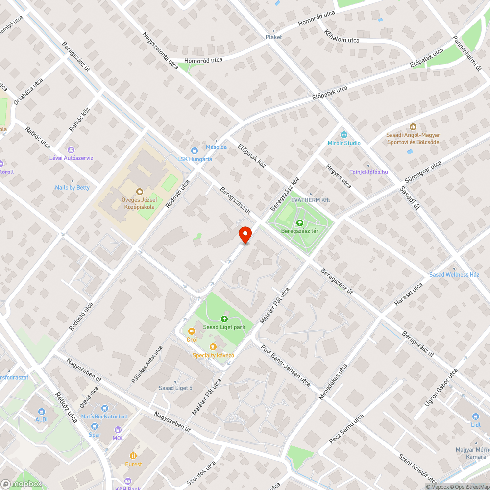 Kiszáradt fák a Pálinkás Antal utcában bejelentés helye