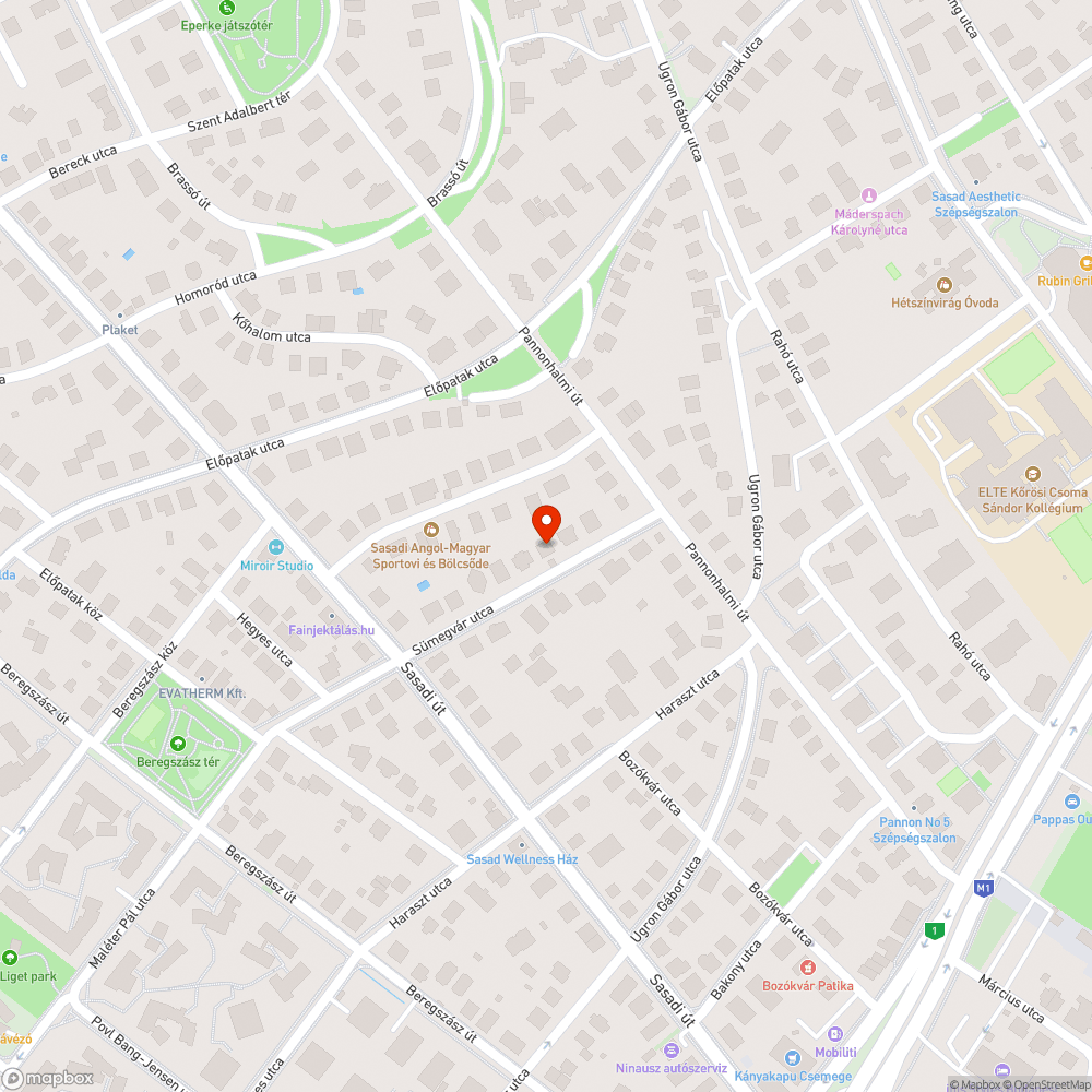 Fekete Mercedes Sümegvár utca bejelentés helye