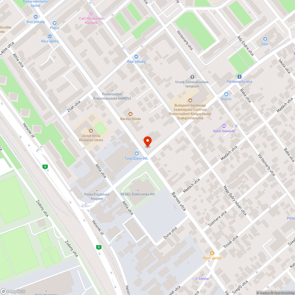 Jelző lámpa bejelentés helye