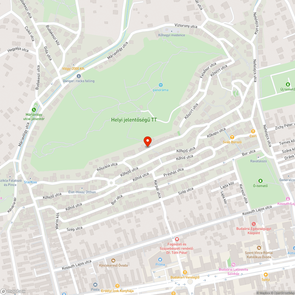 Selyemhernyók lepték el Budaörsön a Kőhegyet bejelentés helye