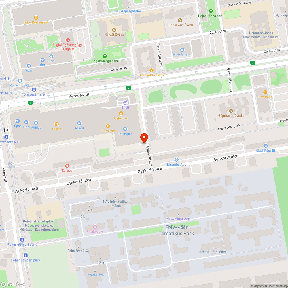 Beszakadt csatornafedél bejelentés helye