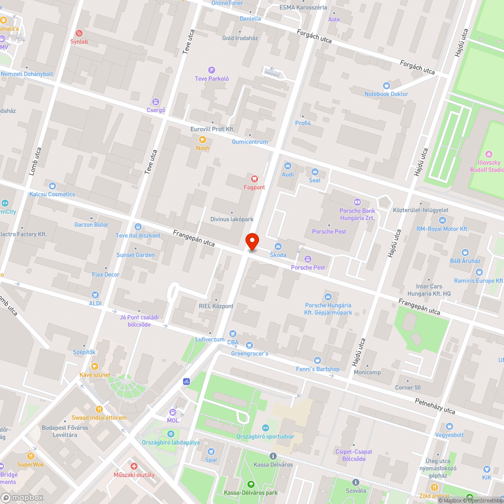 Befejezetlen járda bejelentés helye