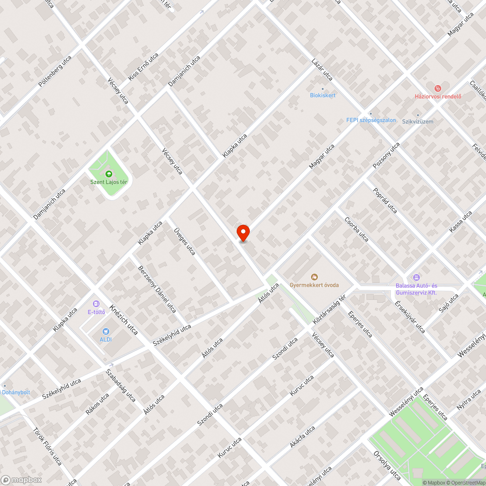 Kiszáradt fa bejelentés helye