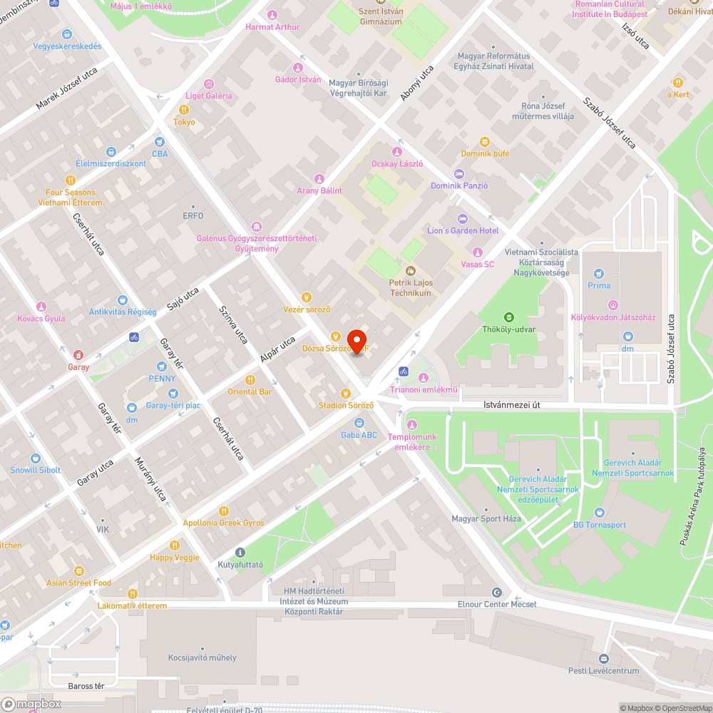 Üres telefonfülke bejelentés helye