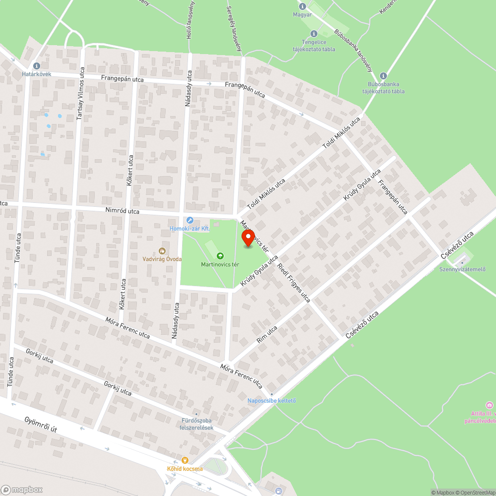 Eldugult víz lefolyó bejelentés helye