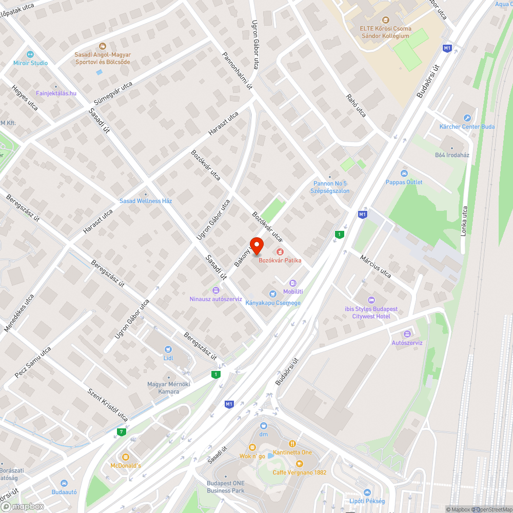 Kék Trabant Bakony utca bejelentés helye