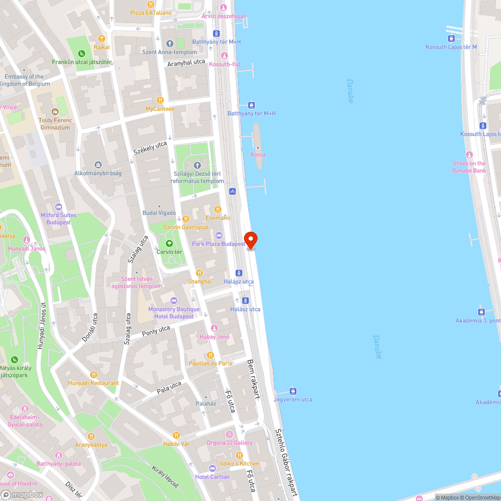 Budai felső rakparti biciklis sáv bejelentés helye