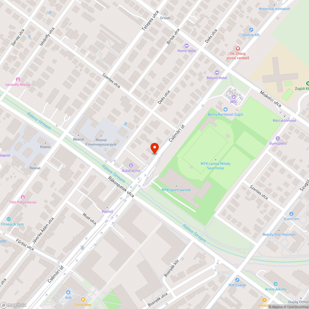 Veszélyes járda a Csömöri úton bejelentés helye