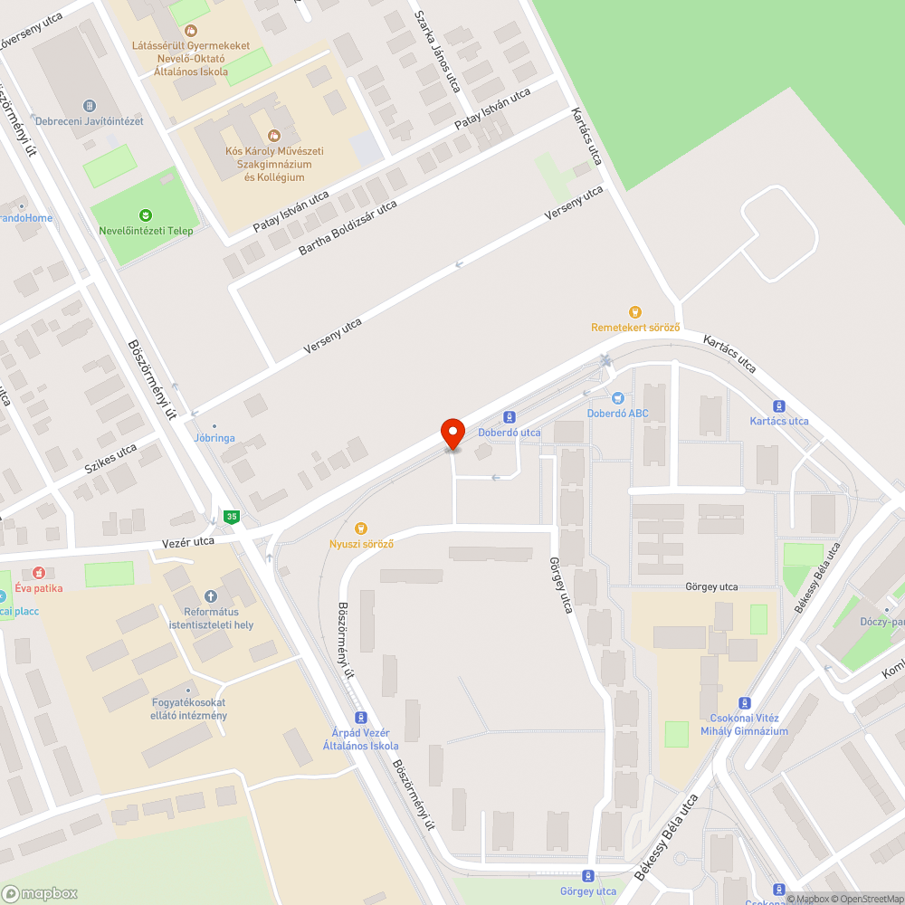 Lehasadt ág járda fölött bejelentés helye