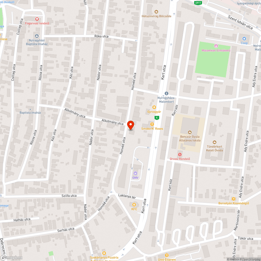 Kisajátított közlekedőút bejelentés helye