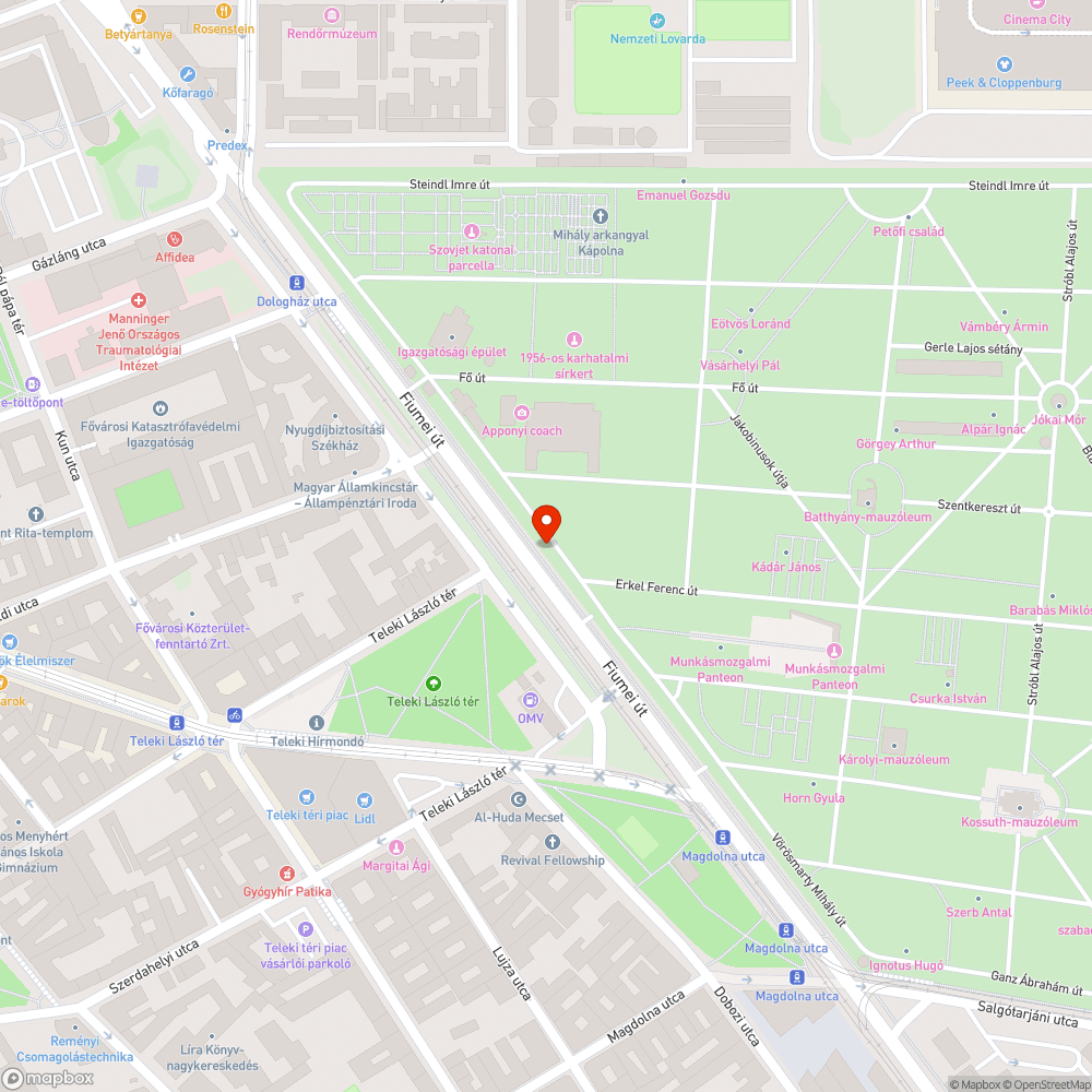 Üres fahelyek bejelentés helye