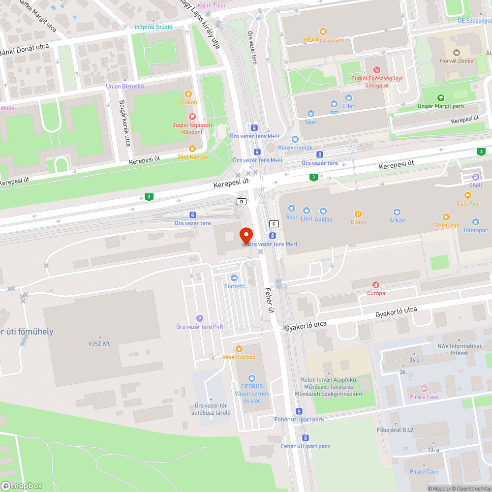 Örs vezér tere, hulladék bejelentés helye