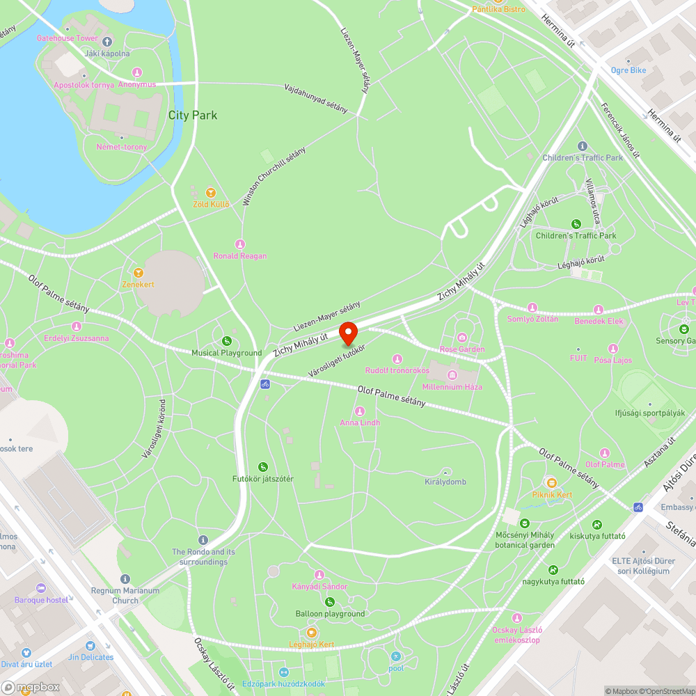 Kezdődő kátyú a rekortan futópályán bejelentés helye